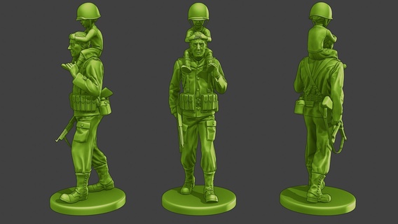 Amerikan asker ww2 çocuk a15 adam savaş minyatür şekil heykel askeri Ordu saç Dünya Savaşı müttefikler Garand Thompson örtmek kılıf ateş kask action figure 3d print model - Mito3D