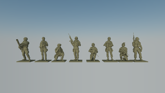 americano soldados sodier us 3d print model - Mito3D