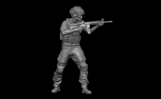 american special forces soldier v6 war vietnam hummer humvee normandy airbone seal navy iraq russia sherman ukraine american soldier army figurine miniature dayd ww2 us  3d print model - Mito3D