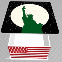 american boîte de rangement divers états-unis la plaque couverture le drapeau star 3d print model - Mito3D