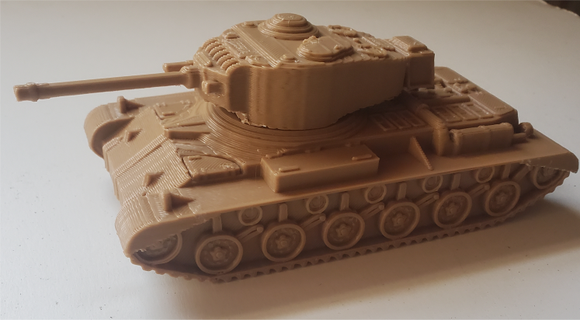 american tank type 41 Game world war 2 low poly toy 3d print model - Mito3D