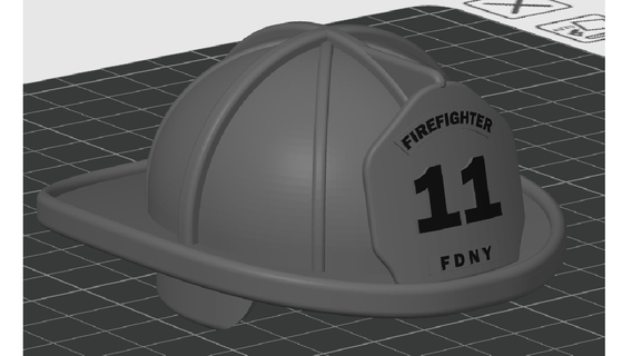 americano capacete bombeiro mit Schild nyfd 3d print model - Mito3D
