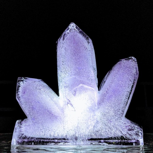 améthyste de glace la lanterne moisissure art l'améthyste le cristal décoration les fêtes noël bougie d'hiver 3D print model - Mito3D