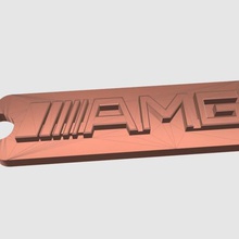 amg keychain various automotive beginner car cool creative easy print fun keychains keyring lowpoly mercedes benz logotipo simples 3d print model - Mito3D