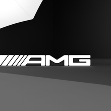 amg logo LED art mercedes 3d print model - Mito3D