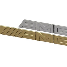 amg logo strip 3d print model jewelry luxury car germany plate mercedes benz emblem relief symbol swag bling german vehicle printable cnc 3d print model - Mito3D