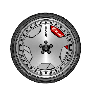 amg roues face arrière pirelli pzero nero pneus roue voiture détail haute poly jante pneu course bande roulement accessoires 3d print model - Mito3D