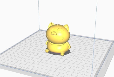 ami gordura cat disappointed brinquedo chibi fofa 3d print model - Mito3D
