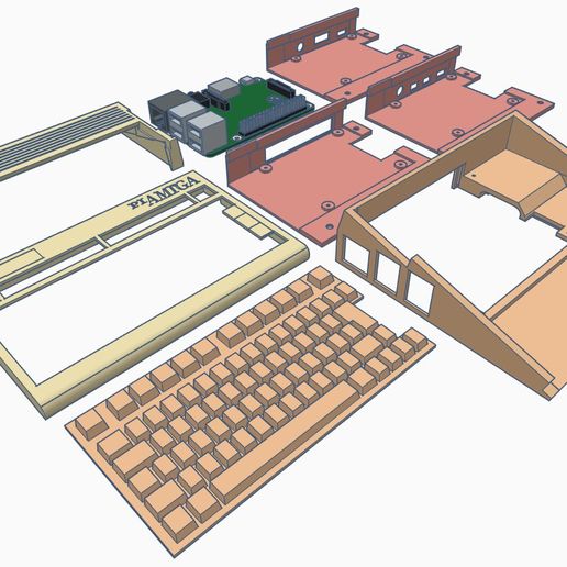 amica 500 lampone pi retrò Astuccio guaina geek 3D print model - Mito3D