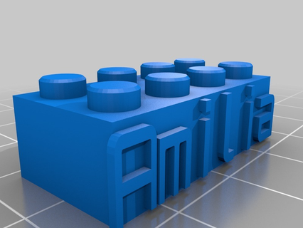amilia 4er lego bloquer Collier porte clés personnalisé construction jouets 3d print model - Mito3D