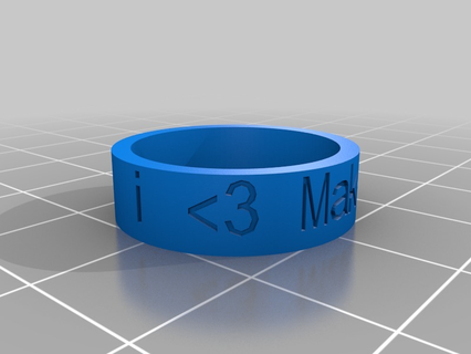 amin personalizzato anelli 3d print model - Mito3D