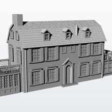 amityville la maison hantée de l'architecture mansion les films d'horreur 3d print model - Mito3D