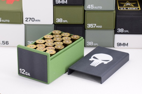 ammo box 12ga ammunition storage 20 rounds crate 12 ga 3d print model - Mito3D