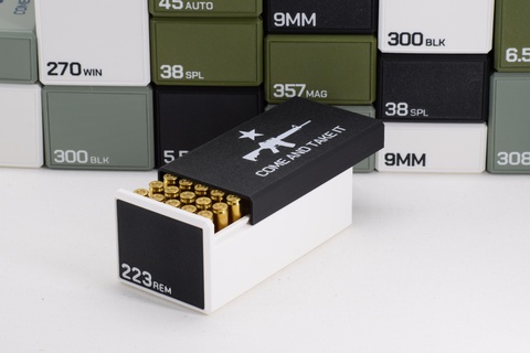ammo box 223 rem ammunition storage 50 rounds crate 223rem 3d print model - Mito3D