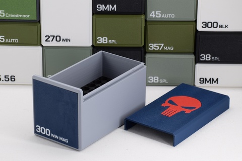 ammo box 300 win mag ammunition storage 50 rounds crate winchester magnum 3d print model - Mito3D