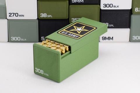 munición caja 308win almacenamiento 50 rondas 308 ganar 3d print model - Mito3D