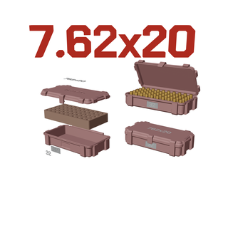 ammo box 32 french ammunition storage 765 20mm long crate organizer 3d print model - Mito3D