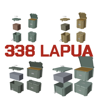 Munition Box 338 Lapua Lager 338lapua Kiste Veranstalter 3d print model - Mito3D