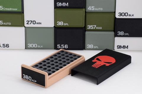 ammo box 380 acp ammunition storage 50 rounds crate 380acp 3d print model - Mito3D