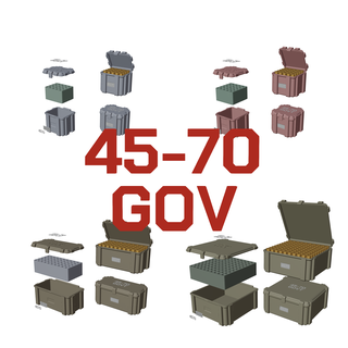 munição caixa 45 70 gov armazenamento 70govt caixote organizador 3d print model - Mito3D