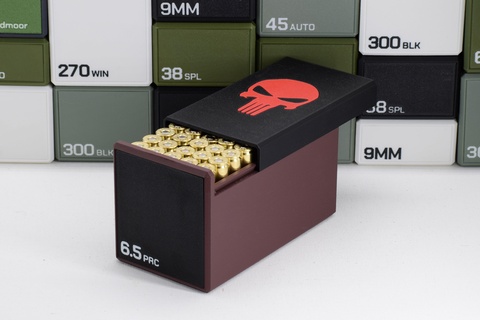 munição caixa 65 prc armazenamento 50 rodadas caixote precisão rifle cartucho 3d print model - Mito3D