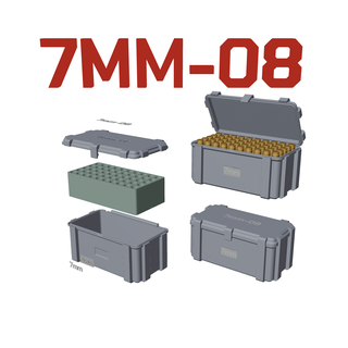 ammo box 7mm-08 remington ammunition storage 7mm08 crate organizer 3d print model - Mito3D