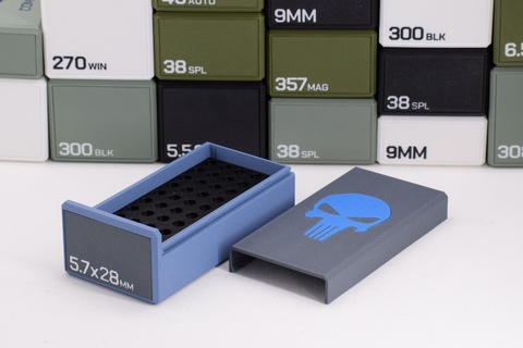 ammo box fn 57x28mm ammunition storage 50 rounds crate 57x28 3d print model - Mito3D