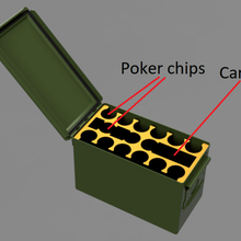 ammo can poker insert gadget chips 3d print model - Mito3D