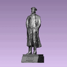 ammon wrigley statue art moulin supérieur sculpture Manchester selle 3d print model - Mito3D