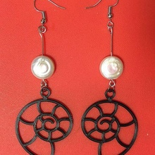 ammonite earrings jewelry ender 3 pro costume jewelery art 3d print model - Mito3D