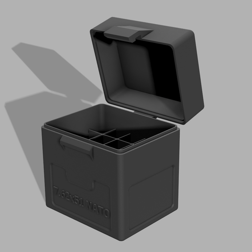 munición caja 762x51 x20 308 ganar 308win 762x51mm lata 3D print model - Mito3D