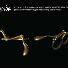 ameba gioielli organico anello 3d print model - Mito3D