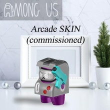 among us - arcade skin commissioned keychain key chain robot game print 3d pla art cell the skeld 3d print model - Mito3D