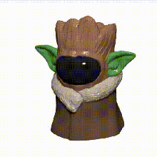 us bambino yogroot yoda + Groot pelle gioco Stampa 3d pla arte cellula skeld scultura giocattolo decorazione 3d print model - Mito3D