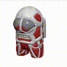 us colossal titã ataque pele jogos impressão 3d pla arte célula skeld escultura brinquedo decoração cosplay estátua 3d print model - Mito3D