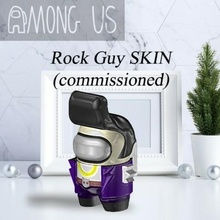 among us - rock guy commissioned skin game print 3d pla art cell the skeld keychain key chain 3d print model - Mito3D