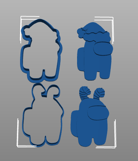 among us among us christmascookie cuttercookie cutter cookie cutter cookie cutter among among us among us christmas cookie cutters cutters cookies  3d print model - Mito3D