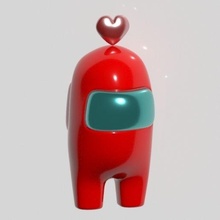 among us amoroso love game toy art 3d print model - Mito3D