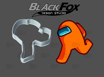 among us cookie cutter 2 blackfox among us cookie cutter  3d print model - Mito3D