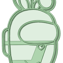 among us cookie cutter rabbit doe 3d print model - Mito3D