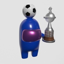 among us football player sport competition art toy game 3d print model - Mito3D
