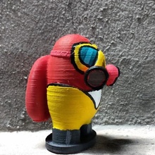 among us gas game mask impostor amongus crew member video 3d print model - Mito3D