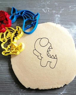 arasında us sahtekâr mürettebat arkadaşı kurabiye kesici + anahat oyun pişirme Hamur şekil Minecraft fondan Bento 3d print model - Mito3D