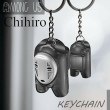 among us keychain - face chihiro skin game print 3d pla art cell the skeld key chain no 3d print model - Mito3D