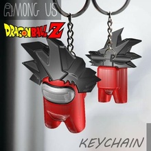 among us keychain - goku skin game print 3d pla art cell the skeld key chain kakarot dragon ball z 3d print model - Mito3D