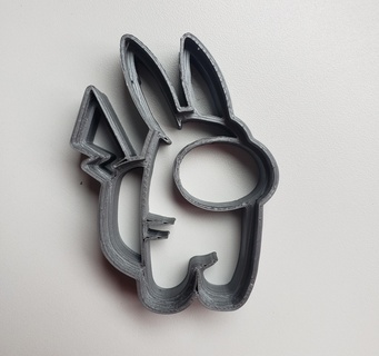 among us pikachu cookie cutter 3d print model - Mito3D