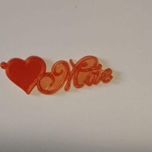 aşk anahtarlık anne anahtar mae Aşk 3d print model - Mito3D