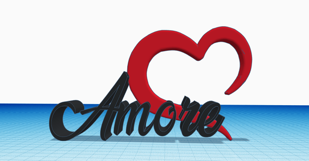 amore love cuore heart design art text valentine's san valentino special amazing multi color 3d print model - Mito3D