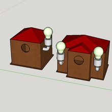 ampoule déco nichoir steampunk art le chargeur l'arroseur oiseaux cabane la maison 3d print model - Mito3D