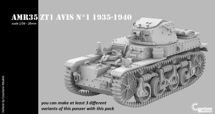 amr35 zt1 avis n 1 game ww2 56 28mm amr 35 3d print model - Mito3D